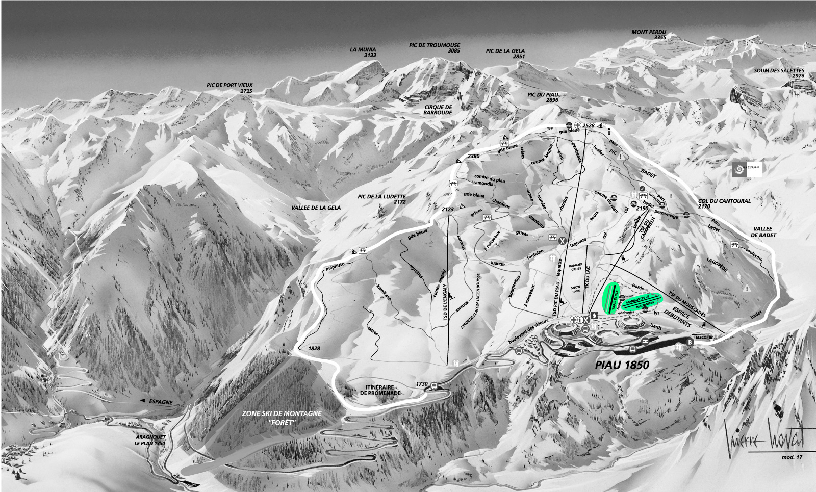 Carte flex tapis Piau-Engaly 