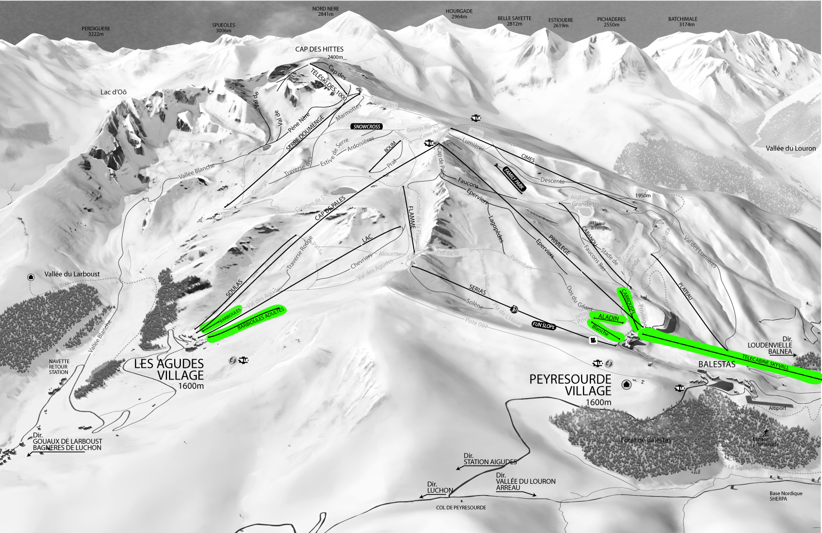 Carte flex tapis Luz-Ardiden 